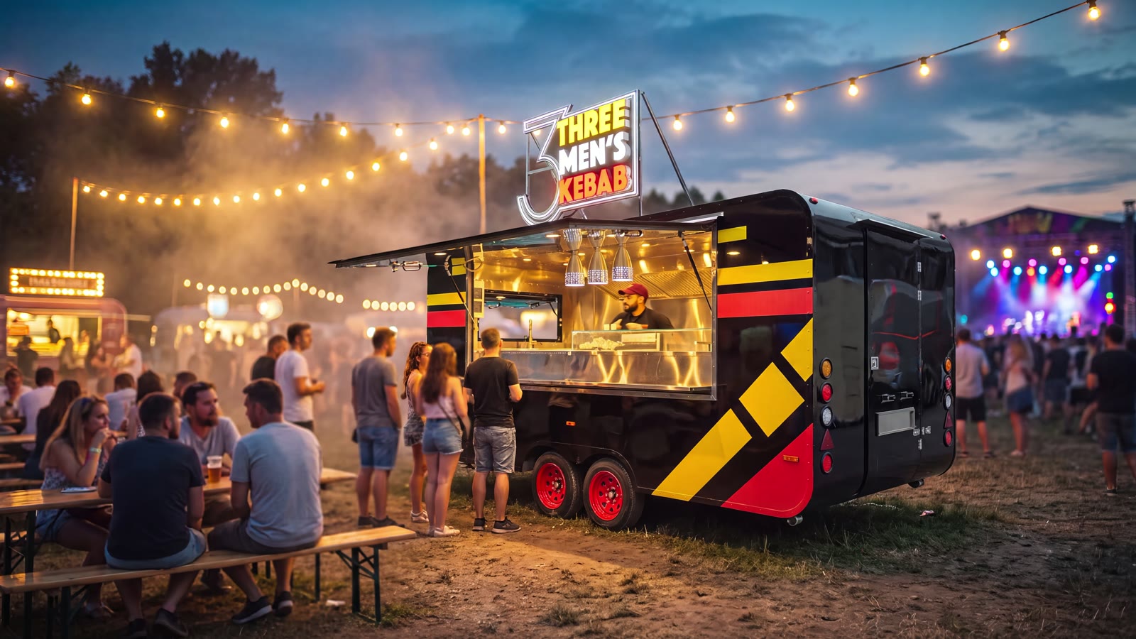 Der 3 Men's Food Truck im Festival-Einsatz